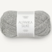 1042 Light Grey Melange AlpakkaSilke - 1042 Light Grey Melange